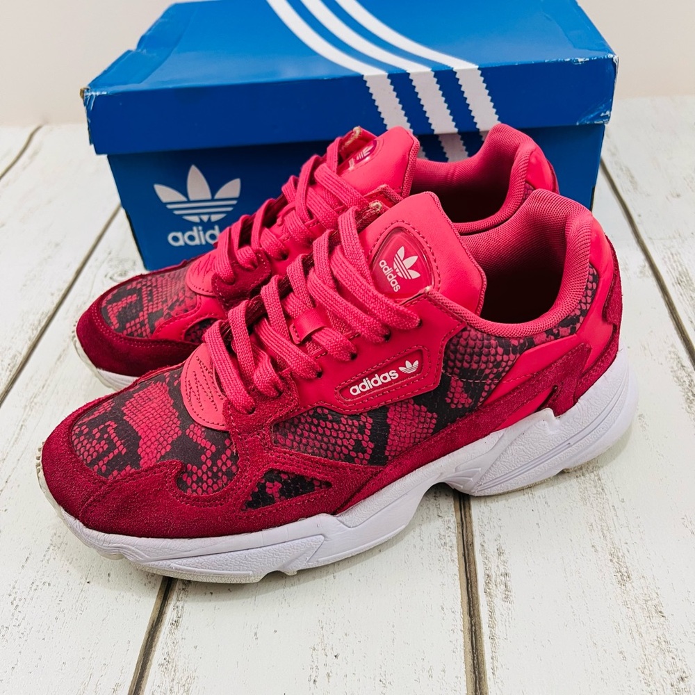 Adidas Women’s Falcon FV4481 Sneakers Sport Shoes Sz.8 Bright Pink Rare - Picture 3 of 10